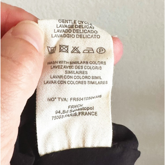 Frnch Paris Cylia Maxi Dress Medium? Minimalist Tiered Poplin Oversized Pockets - Picture 9 of 12